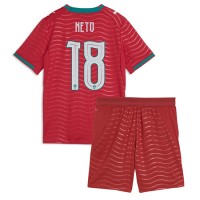 Stroje piłkarskie Portugalia Pedro Neto #18 Koszulka Podstawowej dla dzieci MŚ 2026 Krótki Rękaw (+ szorty)